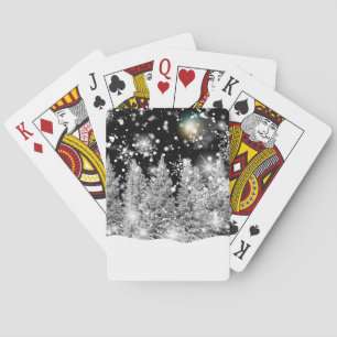 Winter Solstice Snowfall  Poker Cards
