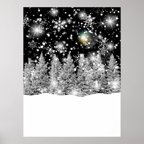 Winter Solstice Snowfall Poster