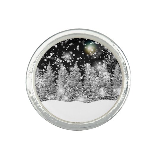 Winter Solstice Snowfall Ring (Front)