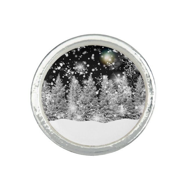 Winter Solstice Snowfall Ring (Front)
