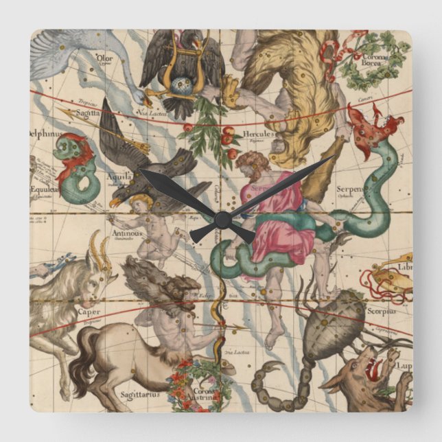 Winter Solstice Square Wall Clock (Front)