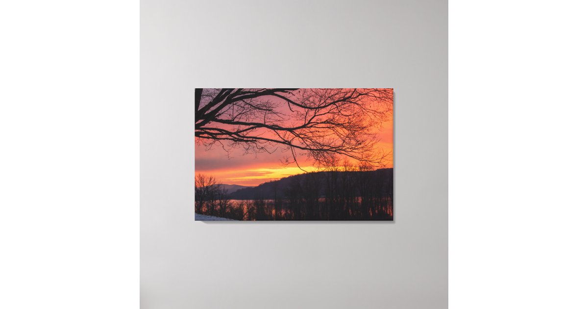Winter Solstice Sunset Canvas Print | Zazzle