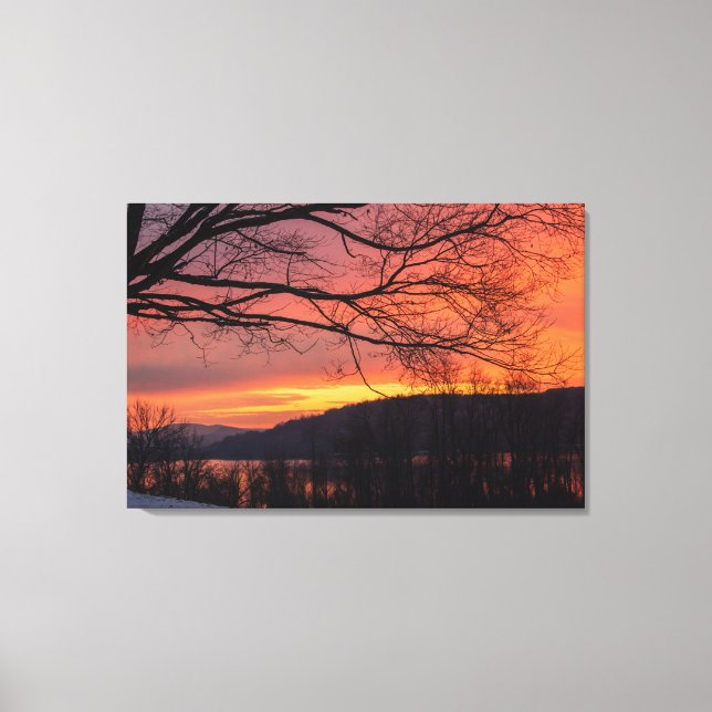 Winter Solstice Sunset Canvas Print (Front)