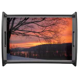 Winter Solstice Sunset Serving Tray