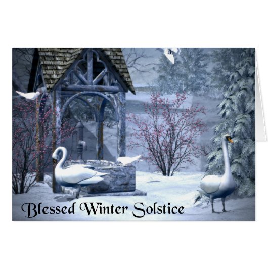 Winter Solstice Swans Cards (Front Horizontal)