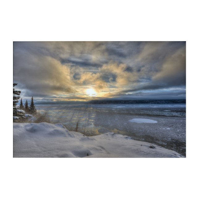 Winter Solstice Turnagain Arm Acrylic Print (Front)