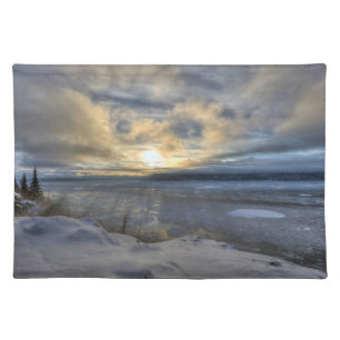 Winter Solstice Turnagain Arm Cloth Placemat