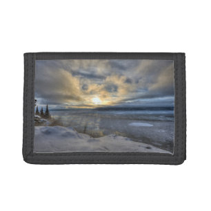 Winter Solstice Turnagain Arm.jpg Tri-fold Wallet