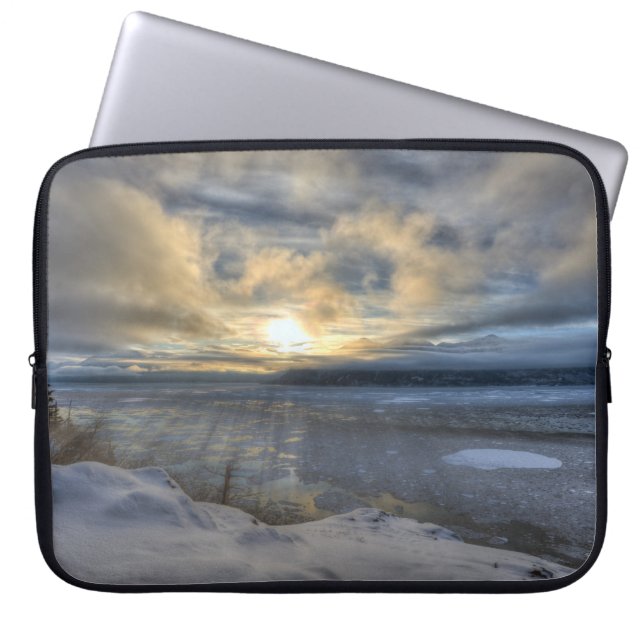 Winter Solstice Turnagain Arm Laptop Sleeve (Front)