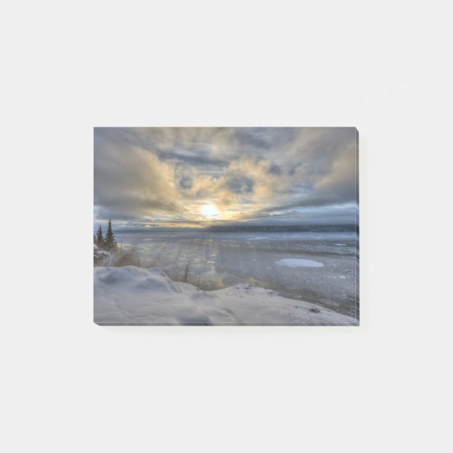 Winter Solstice Turnagain Arm Post-it Notes (Front)