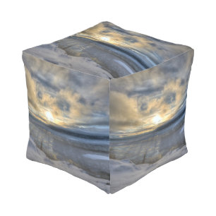 Winter Solstice Turnagain Arm Pouf