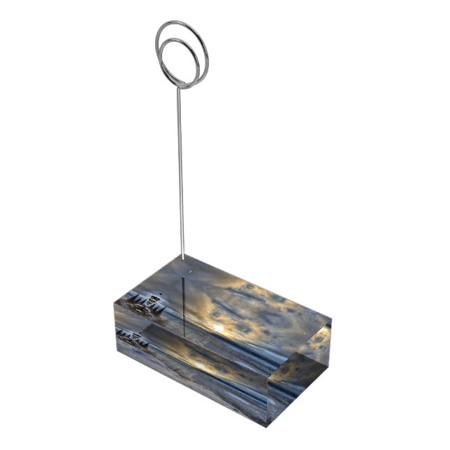 Winter Solstice Turnagain Arm Table Card Holder (Corner)
