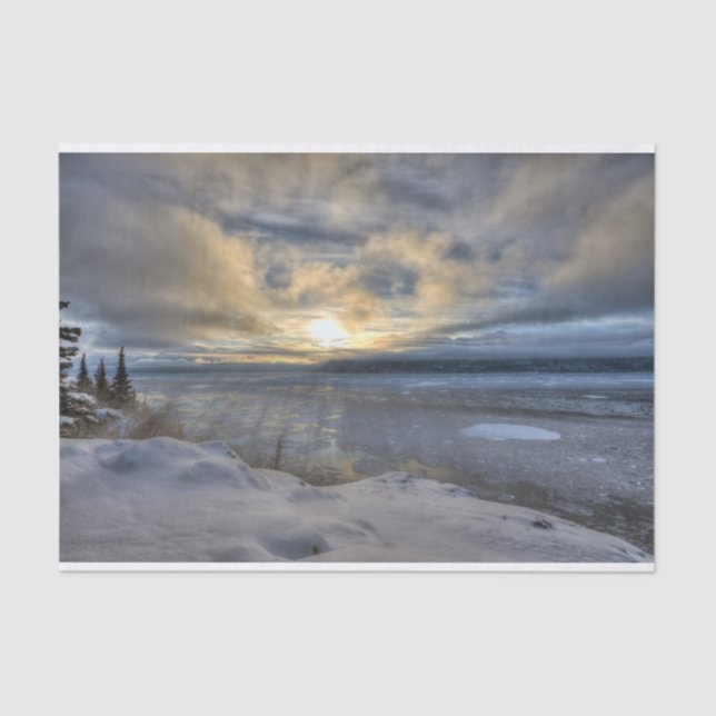 Winter Solstice Turnagain Arm Tissue Paper (Front)