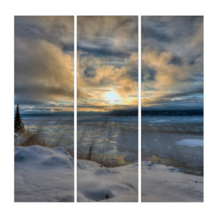 Winter Solstice Turnagain Arm Triptych