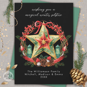 Winter Solstice Wreath Star Holiday Christmas Yule