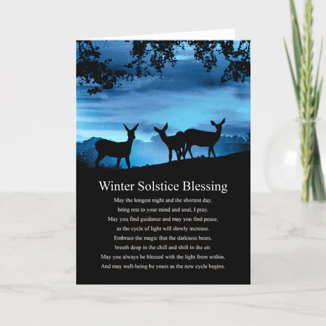 Winter Solstice Yule Blessing In Nature Card Zazzle