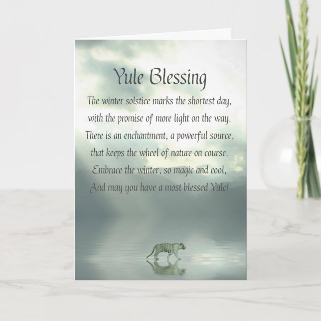 Winter Solstice Yule Blessings Card (Front)