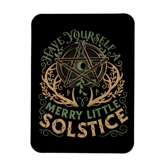 Winter Solstice Yule Christmas Holiday  Magnet (Vertical)