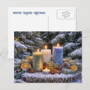 Winter Solstice Yule Holiday Postcard