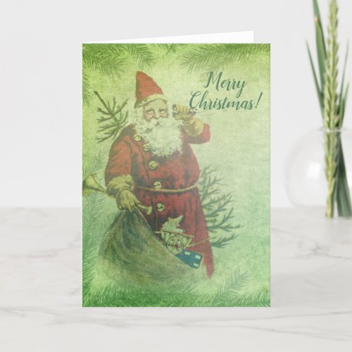 Winter Solstice Yuletide Greetings Christmas  H Holiday Card