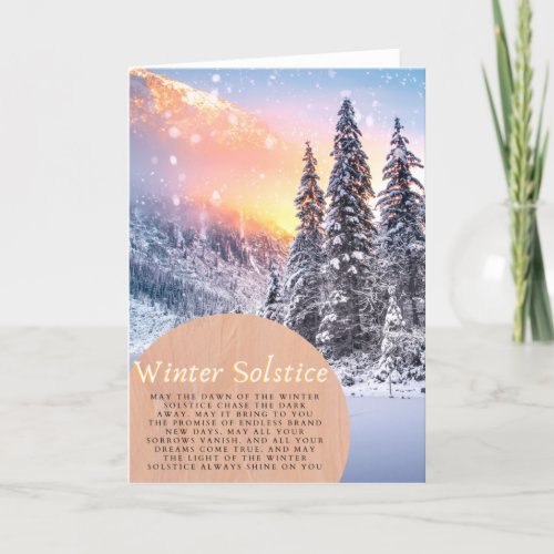 Winter Solstice Yuletide Greetings Christmas  H Holiday Card