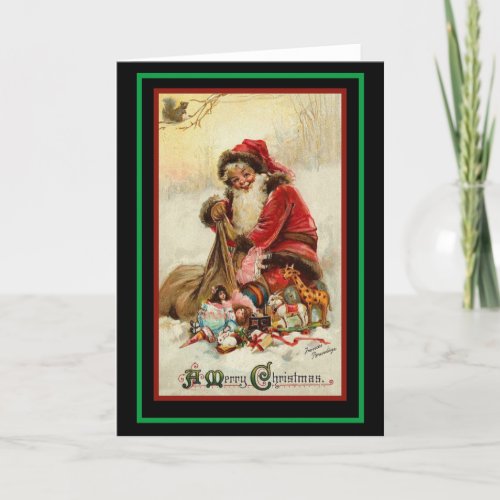 Winter Solstice Yuletide Greetings Christmas  H Holiday Card