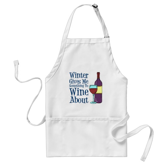Winter Something To Wine About Apron (Front)