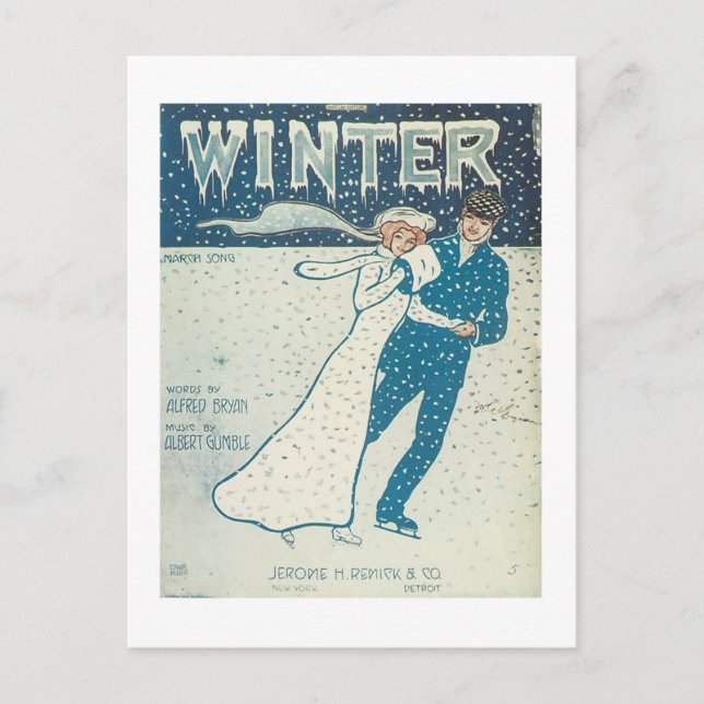 Winter Songbook Cover Postcard (Front)