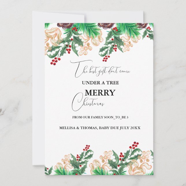 Winter Soon to be parents pregnancy announcement (Front)