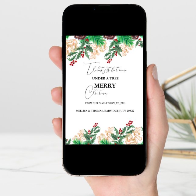 Winter Soon to be parents pregnancy announcement (Front Digital)