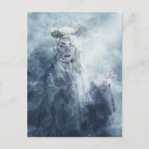 Winter Sorceress Fantasy Snow Queen Witch Postcard