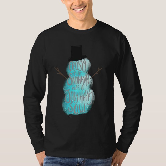 Winter Soul Jolly Happy Snowman Frosty T-Shirt (Front)