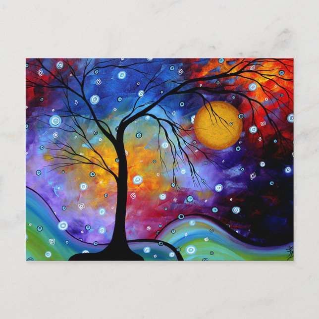 Winter Sparkle Circle of Life MADART Painting Postcard (Front)