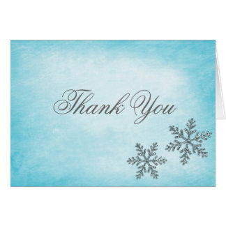 Snowflake Thank You Cards | Zazzle