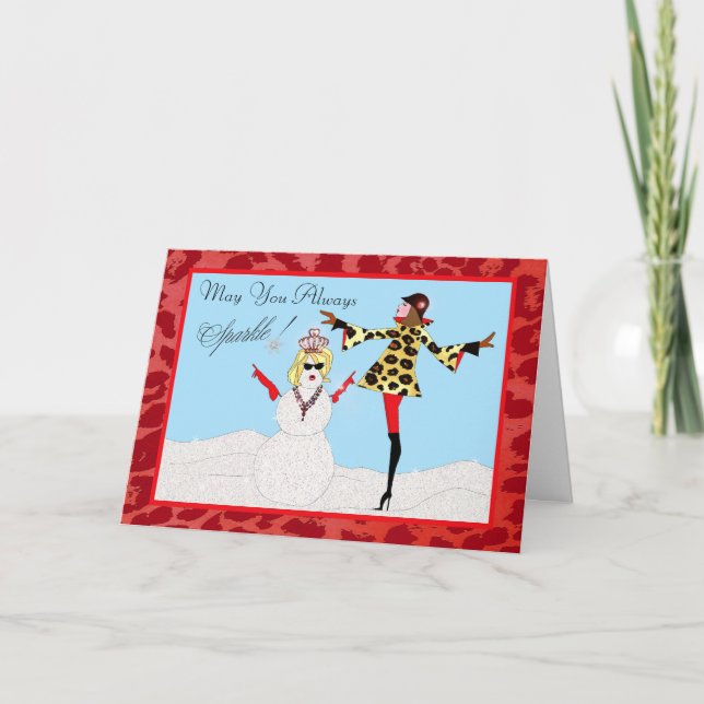 Winter Sparkles of DIVAtude  Holiday Card (Front)