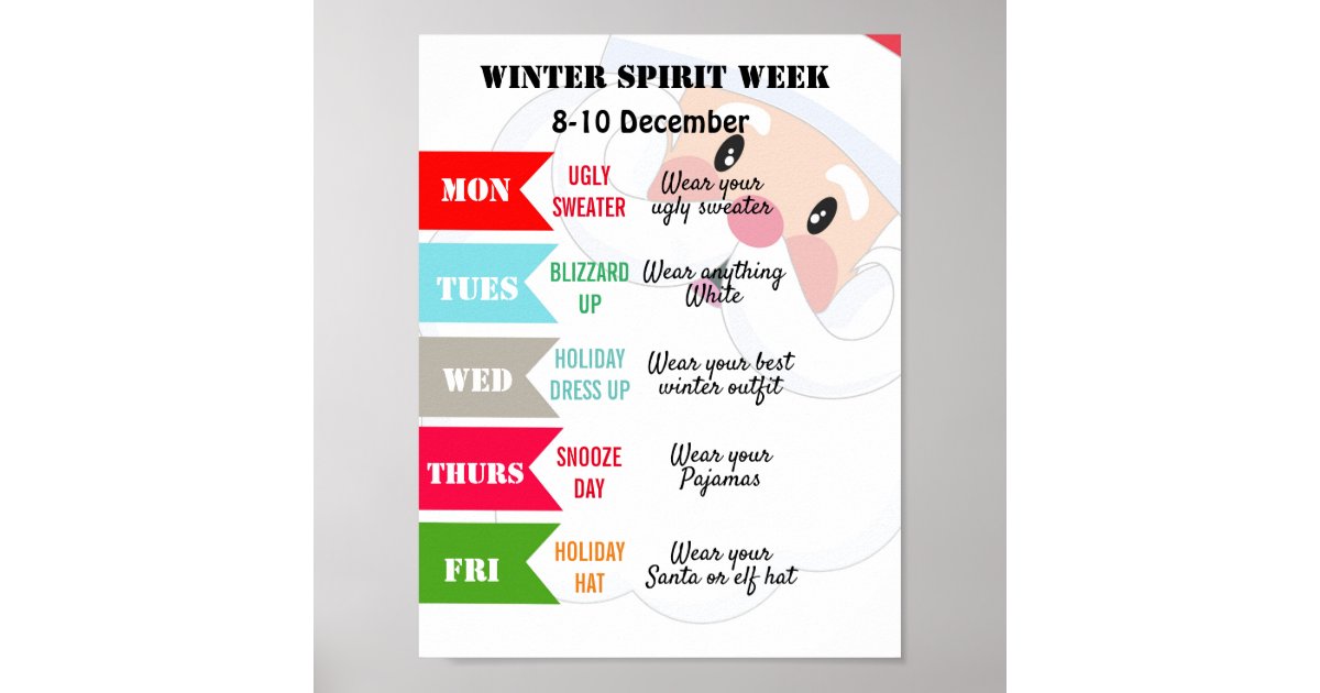 school spirit week posters