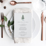 Winter Splendor Christmas Dinner Holiday Party Menu<br><div class="desc">Add a custom finishing touch to your Christmas or holiday party meal with these beautiful printed dinner menus,  featuring your menu items topped by an elegant illustration of a watercolor pine tree dotted with stars.</div>