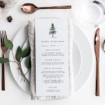 Winter Splendor Christmas Dinner Party Menu<br><div class="desc">A beautiful,  elegant Christmas dinner or holiday party menu design featuring a soft green watercolor tree dotted with stars. Coordinates with our Winter Splendor holiday party collection. Use the template fields to add your menu information,  and then click "Customize" to reposition elements if needed.</div>