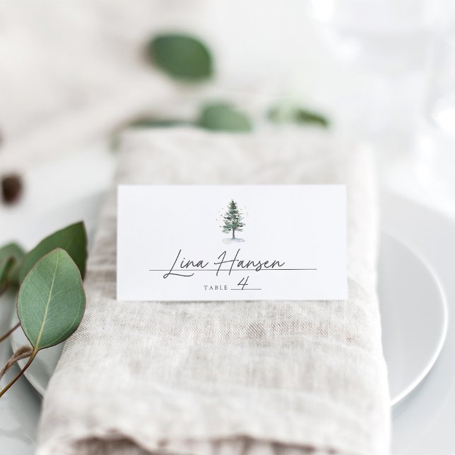 Winter Splendor Christmas Holiday Party Place Card (Creator Uploaded)