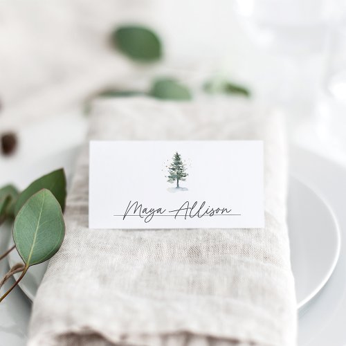 Winter Splendor Christmas Holiday Party Place Card