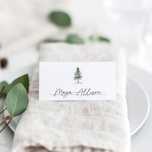 Winter Splendor Christmas Holiday Party Place Card (Creator Uploaded)