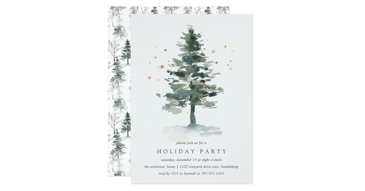 Winter Splendor Holiday Party Invitation Zazzle Com