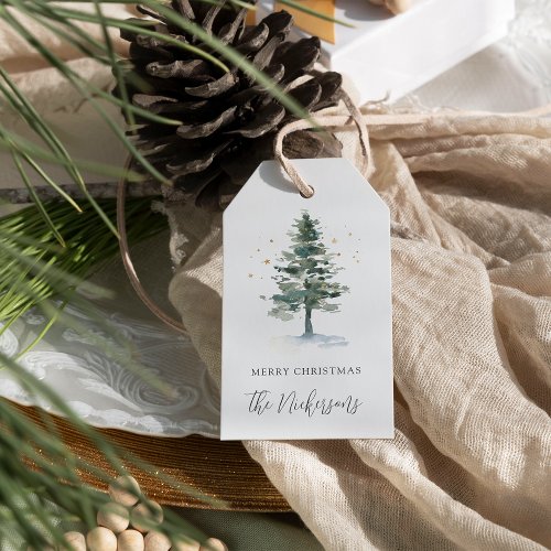 Winter Splendor Personalized Merry Christmas Gift Tags