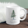 Winter Splendor Pine Tree Personalized Christmas Coffee Mug