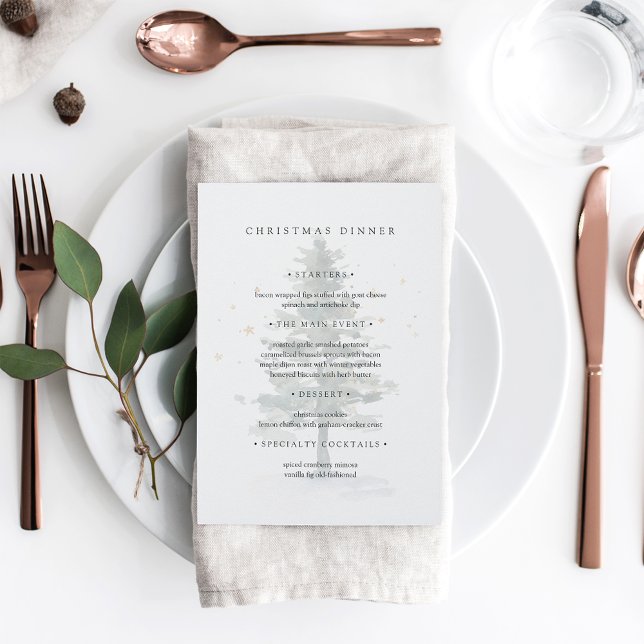 Winter Splendor Watermark Christmas Holiday Menu (Creator Uploaded)