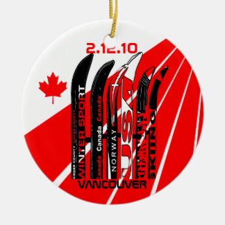 Winter Sport Fan Ornament Vancouver Canada
