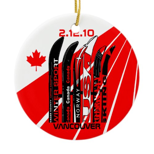 Winter Sport Fan Ornament Vancouver Canada