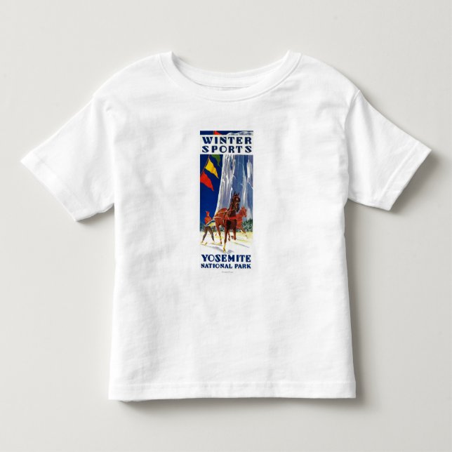 Winter Sports at Yosemite PosterYosemite, CA Toddler T-shirt (Front)