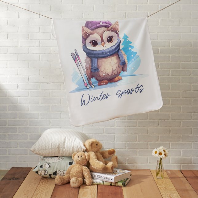 Winter Sports Baby Blanket (In Situ)