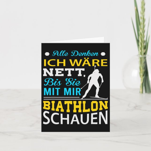 Winter Sports Biathlon Skiing World Cup Sports Gif Card (Front)
